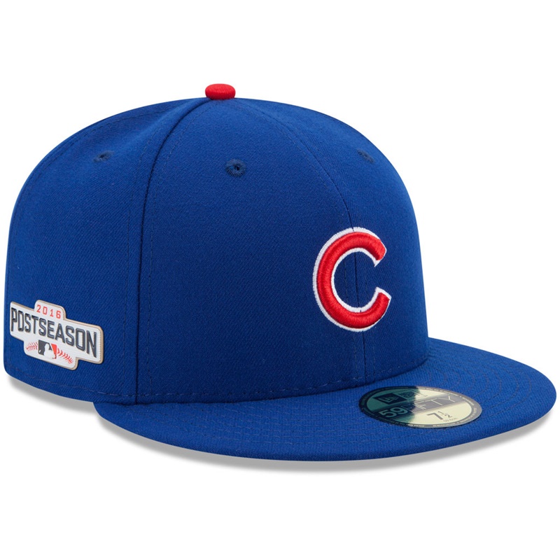 Chicago Cubs Royal 2016 Postseason Side Patch 59FIFTY Fitted Hat