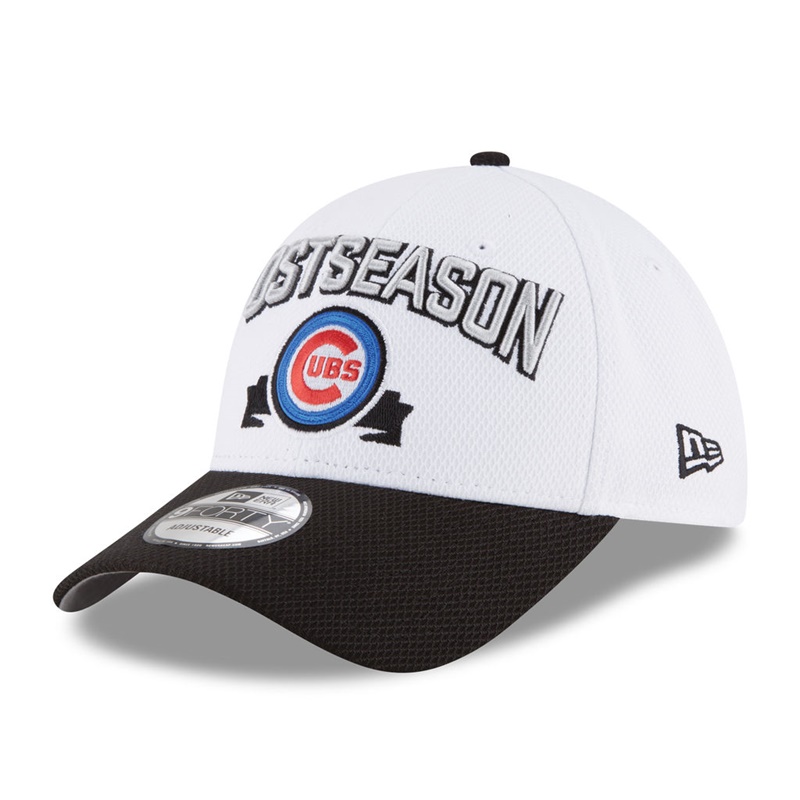 Chicago Cubs White 2016 Division Series Winner 9FORTY Locker Room Adjustable Hat