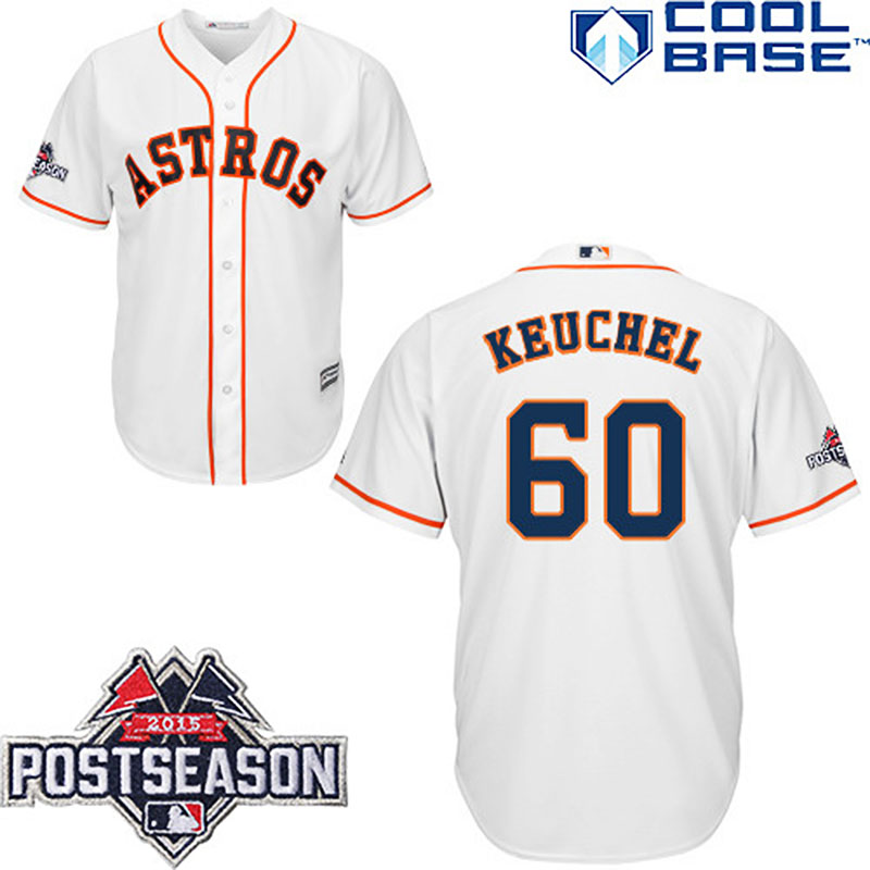 Houston Astros #60 Dallas Keuchel White Cool Base Home Jersey