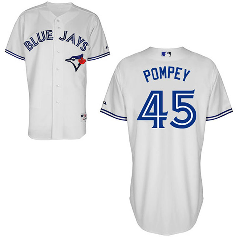 Toronto Blue Jays #45 Dalton Pompey White Jersey