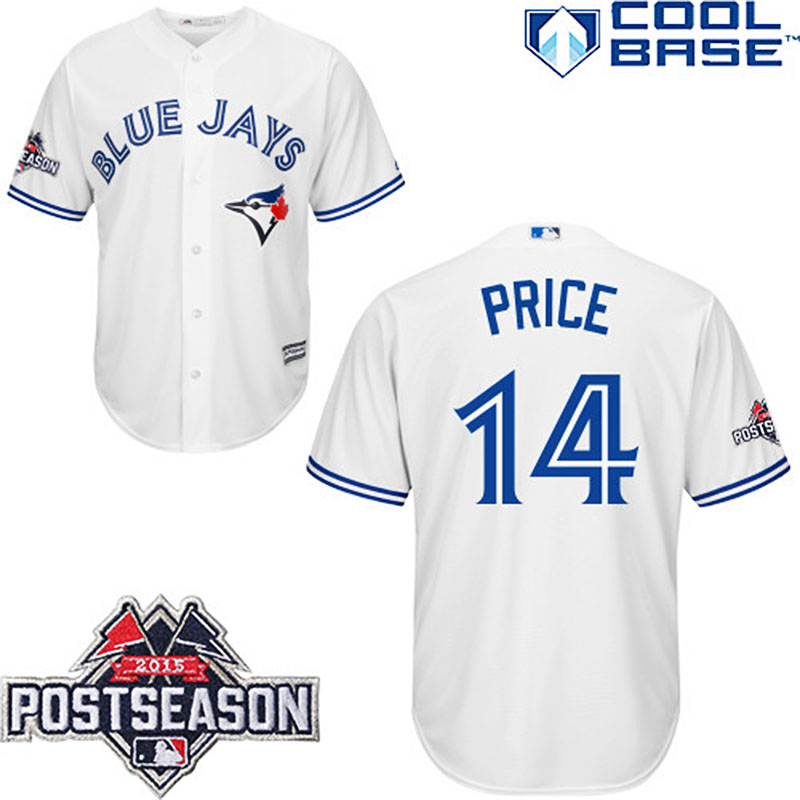 Toronto Blue Jays #14 David Price White Cool Base Home Jersey