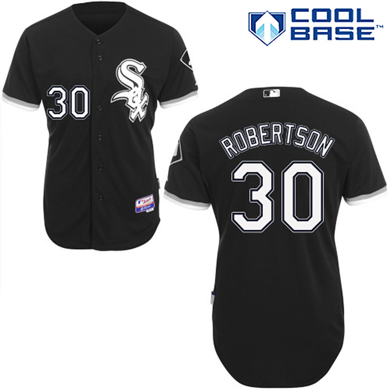 Chicago Black Sox #30 David Robertson Black Jersey