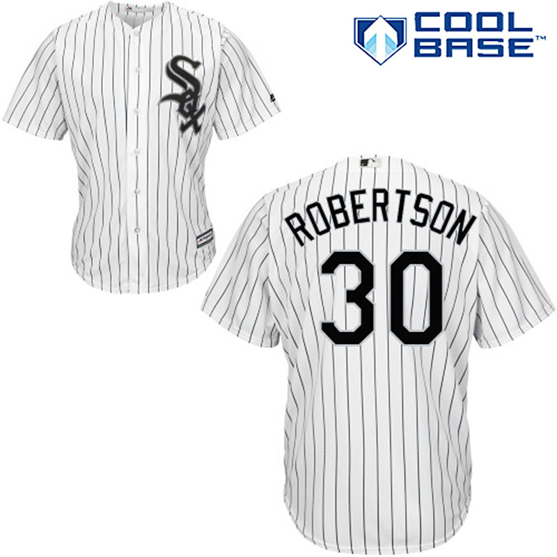 Chicago White Sox #30 David Robertson White Jersey