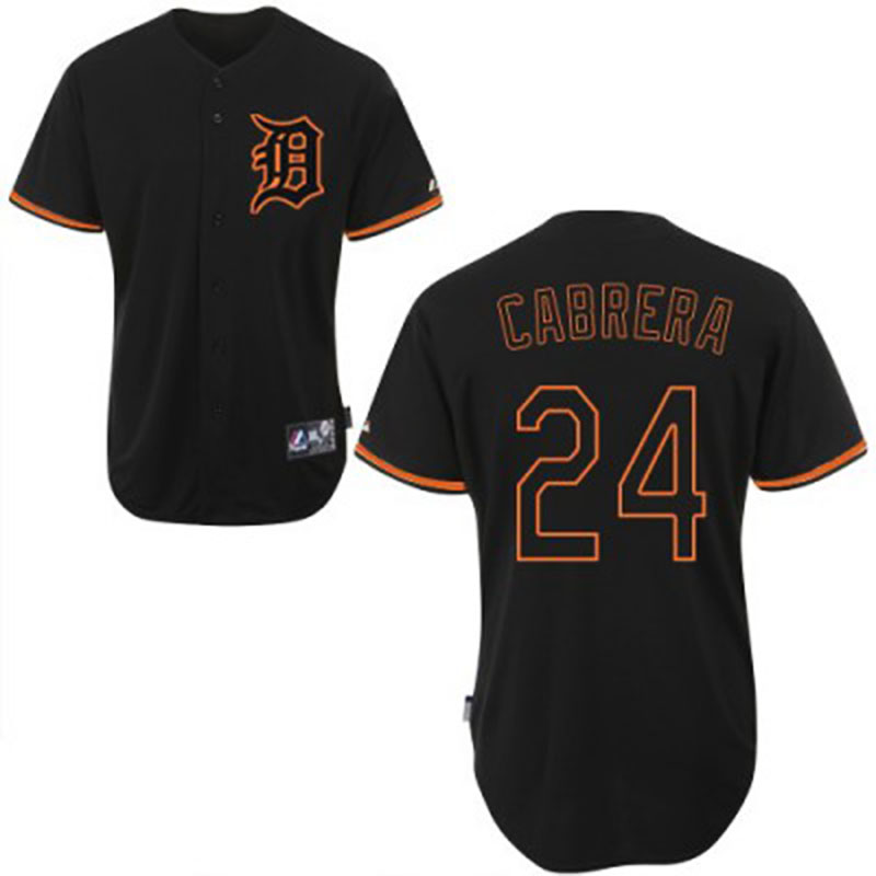 Detroit Tigers #24 Miguel Cabrera Black Fashion Jersey