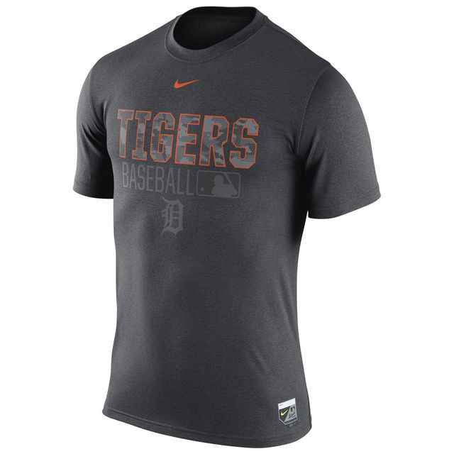 Detroit Tigers Anthracite 2016 Authentic Collection Legend Issue 1.6 Performance Team T-Shirt