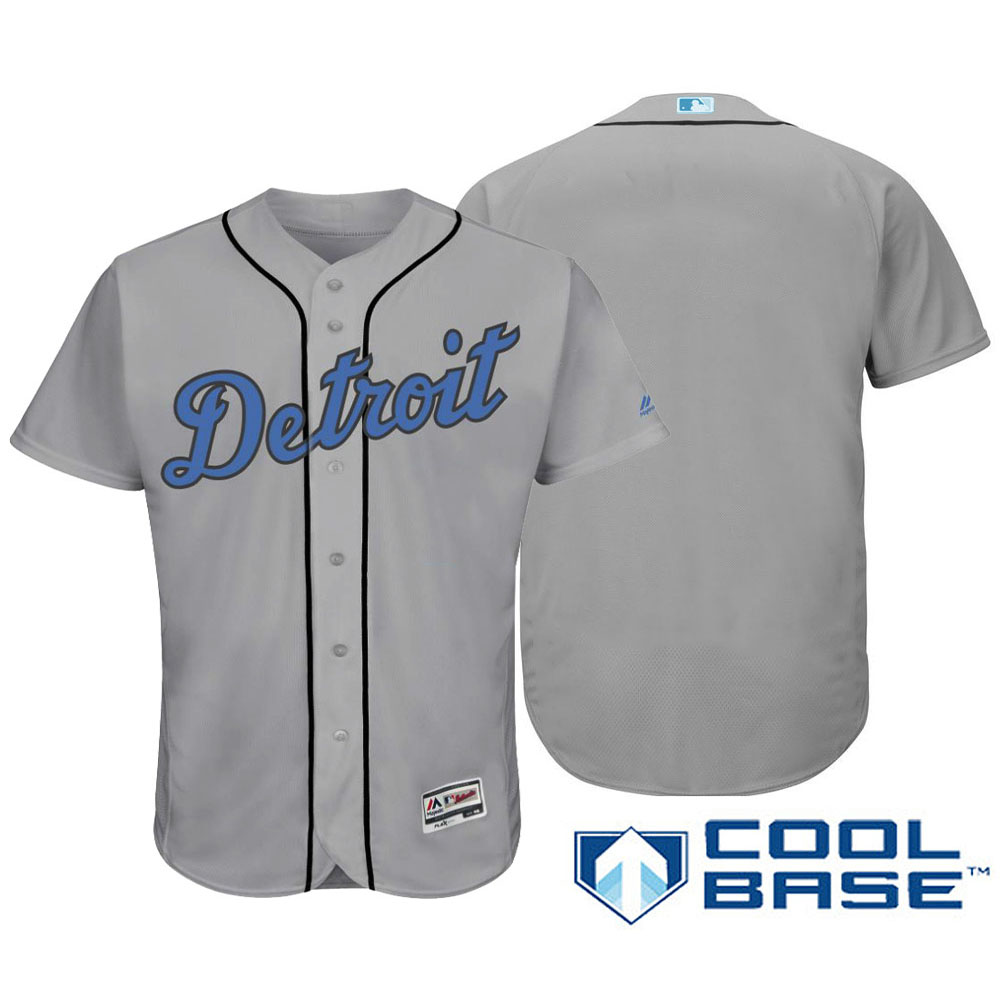 Detroit Tigers 2016 Father's Day Gray Cool Base Team Jersey