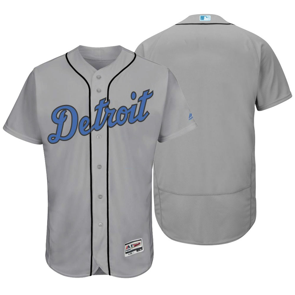 Detroit Tigers 2016 Father's Day Gray Flex Base Team Jersey