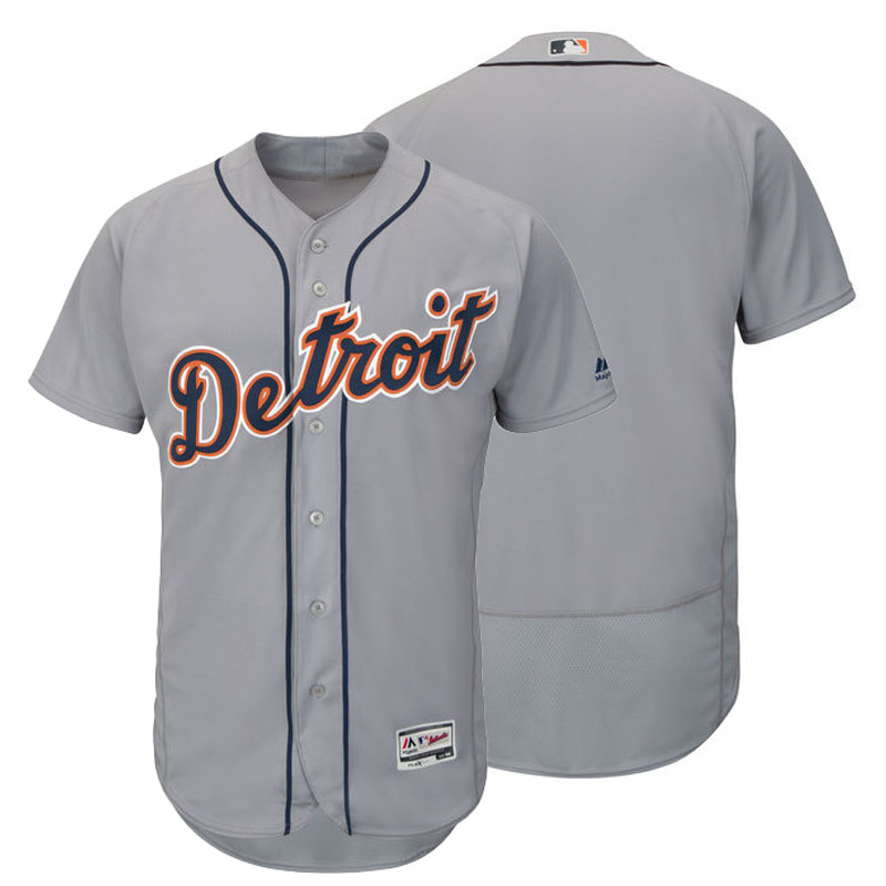 Detroit Tigers Gray Flexbase Authentic Collection Team Jersey