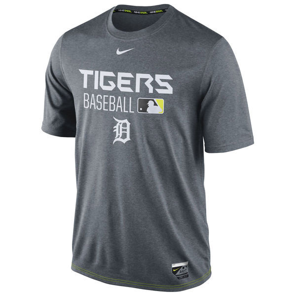 Detroit Tigers Gray Legend Team Issue Performance T-Shirt