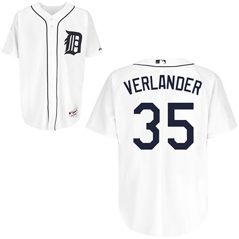 Detroit Tigers #35 Justin Verlander White Home Jersey