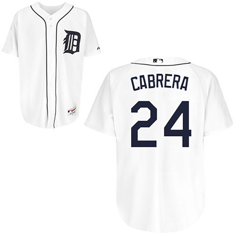 Detroit Tigers #24 Miguel Cabrera White Home Jersey