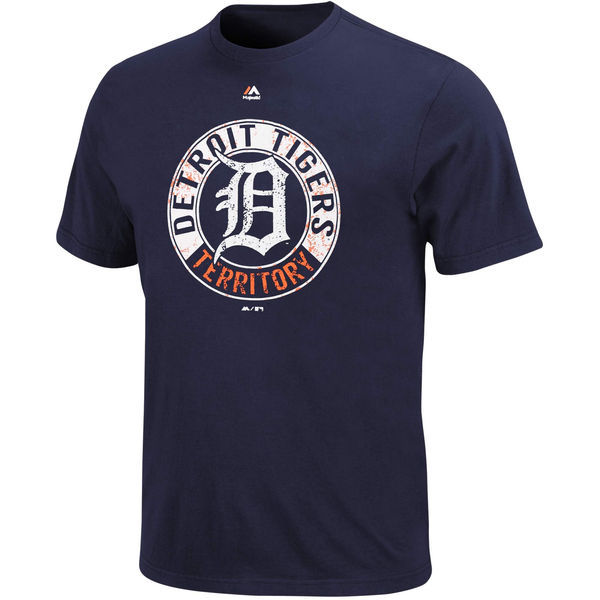 Detroit Tigers Navy Cooperstown Legend Team Issue T-Shirt