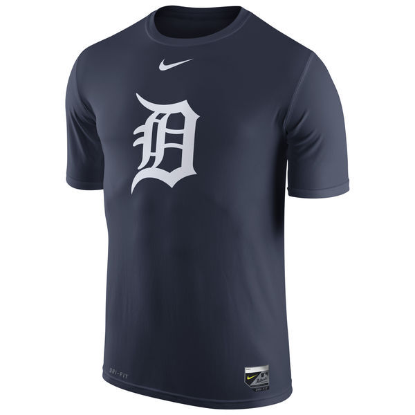 Detroit Tigers Navy Authentic Collection Legend Logo 1.5 Performance Dri-FIT T-Shirt