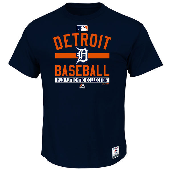 Detroit Tigers Majestic Navy Authentic Collection Team Property T-Shirt