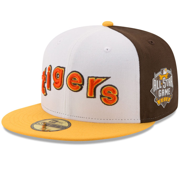 Detroit Tigers New Era White/Yellow Home Run Derby 2016 All-Star Game Patch Authentic Collection 59FIFTY Fitted Hat