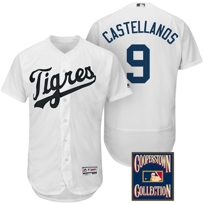 Detroit Tigers #9 Nick Castellanos White Flex Base Hispanic Heritage Player Jersey