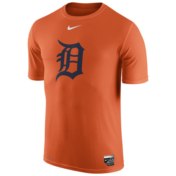 Detroit Tigers Orange Authentic Collection Legend Logo 1.5 Performance Dri-FIT T-Shirt