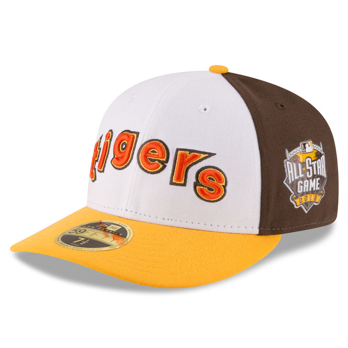 Detroit Tigers New Era White/Yellow Home Run Derby 2016 All-Star Game Patch Low Profile 59FIFTY Fitted Hat