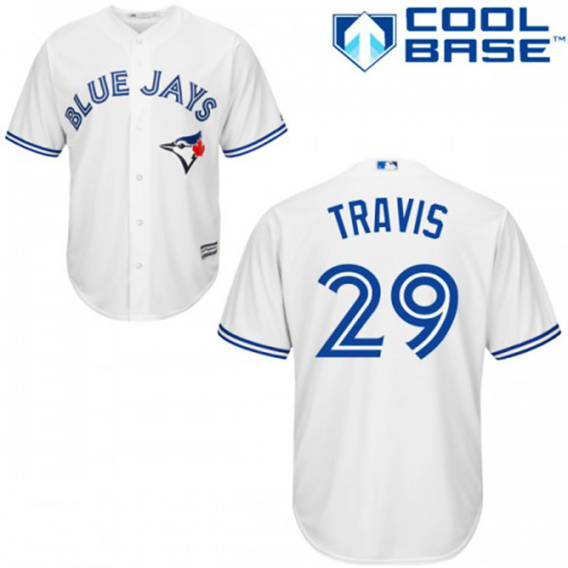 Toronto Blue Jays Devon Travis Authentic White Cool Base Jersey