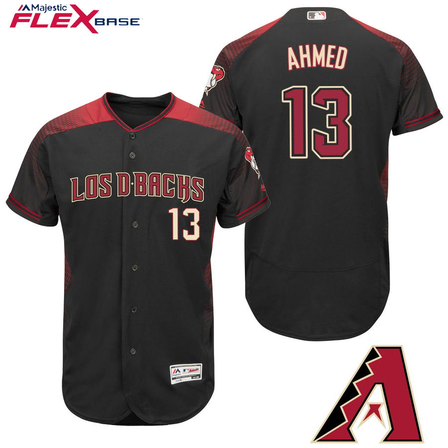 Arizona Diamondbacks #13 Nick Ahmed Black Hispanic Heritage Flex Base Player Jersey