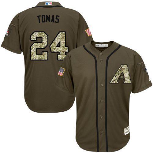 Arizona Diamondbacks #24 Yasmany Tomas Olive Camo Stitched Baseball Jersey