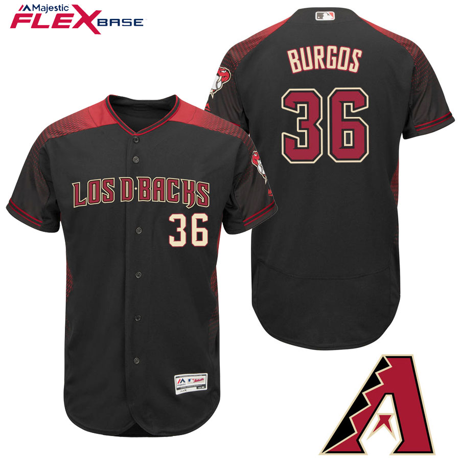 Arizona Diamondbacks #36 Enrique Burgos Black Hispanic Heritage Flex Base Player Jersey