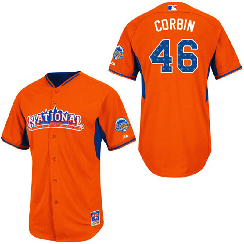 Arizona Diamondbacks #46 Patrick Corbin Men's Authentic Orange National League 2013 All Star Majestic MLB Jersey