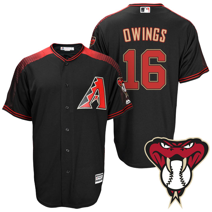 Arizona Diamondbacks #16 Chris Owings Black Cool Base Alternate Jersey