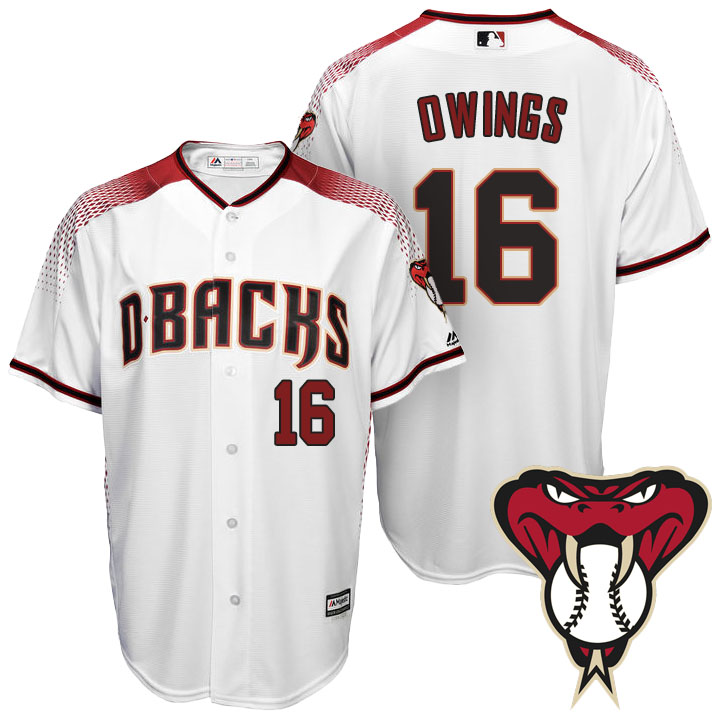 Arizona Diamondbacks #16 Chris Owings White Cool Base Home Jersey