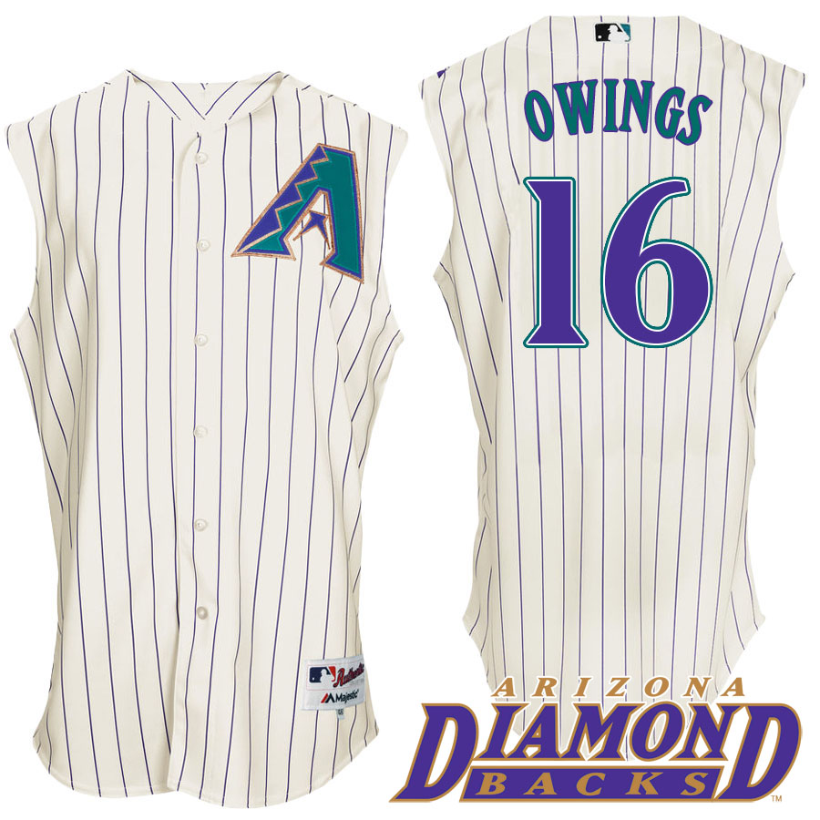 Arizona Diamondbacks #16 Chris Owings White Turn Back the Clock Authentic Player Jersey