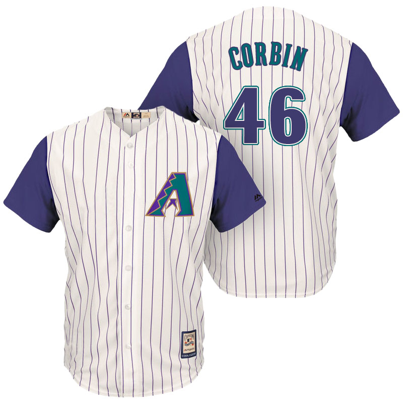 Arizona Diamondbacks #46 Patrick Corbin Cream/Purple Cooperstown Collection Cool Base Jersey