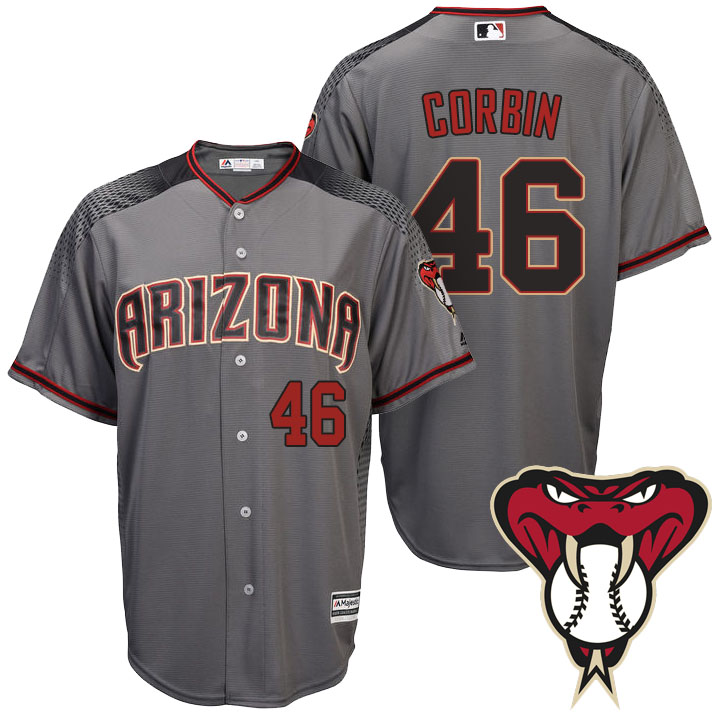 Arizona Diamondbacks #46 Patrick Corbin Gray Cool Base Road Jersey