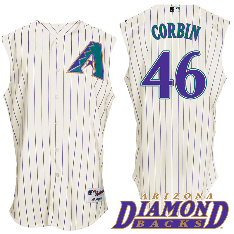 Arizona Diamondbacks #46 Patrick Corbin White Turn Back the Clock Authentic Player Jersey