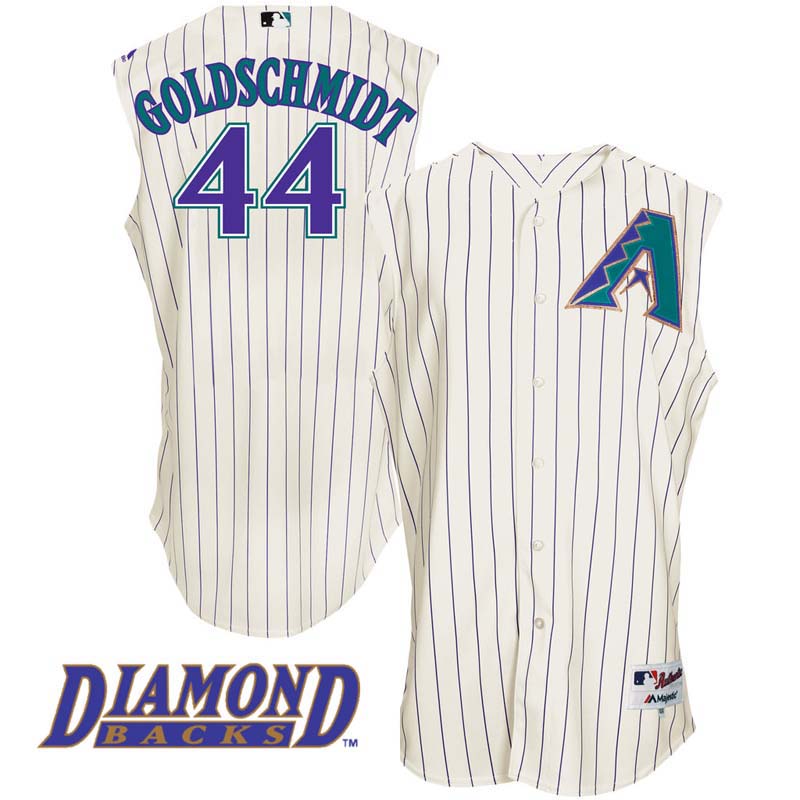 Arizona Diamondbacks #44 Paul Goldschmidt White Turn Back the Clock Authentic Player Jersey