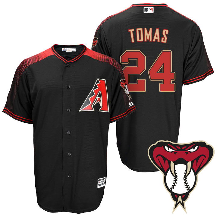 Arizona Diamondbacks #24 Yasmany Tomas Black Cool Base Alternate Jersey