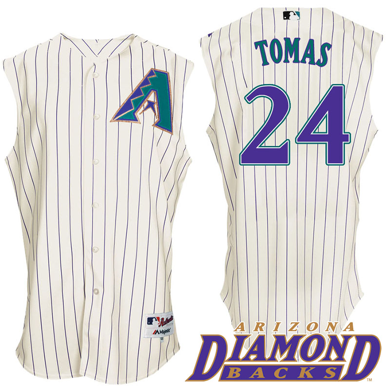 Arizona Diamondbacks #24 Yasmany Tomas White Turn Back the Clock Authentic Player Jersey