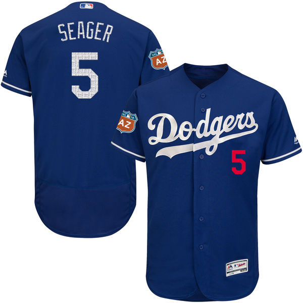 Los Angeles Dodgers #5 Corey Seager Royal Blue Flexbase Authentic On-Field Spring Jersey