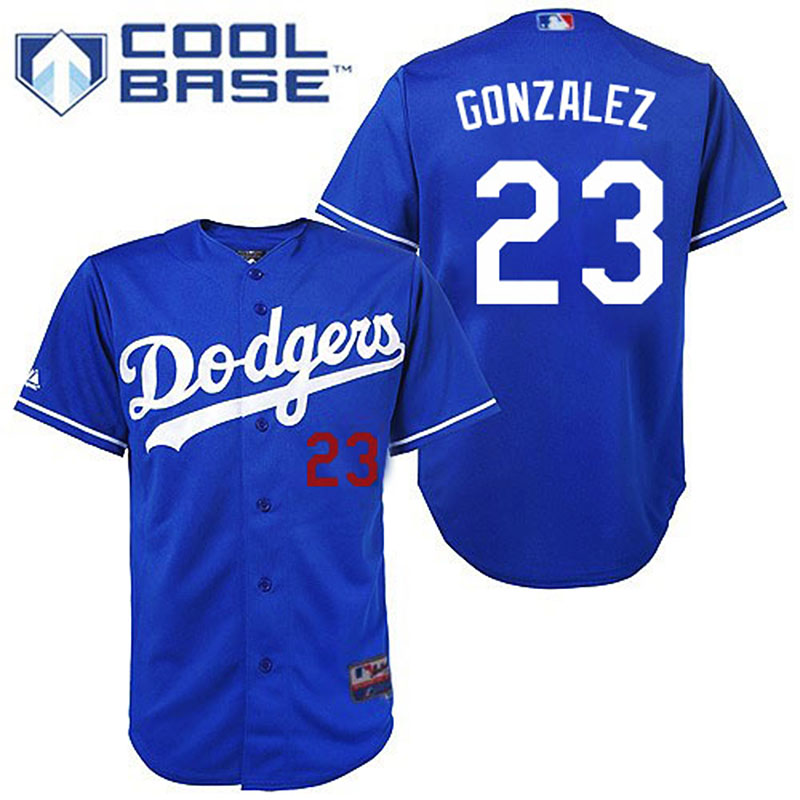 Los Angeles Dodgers #23 Adrian Gonzalez Men's Authentic Royal Blue Majestic MLB Cool Base Jersey