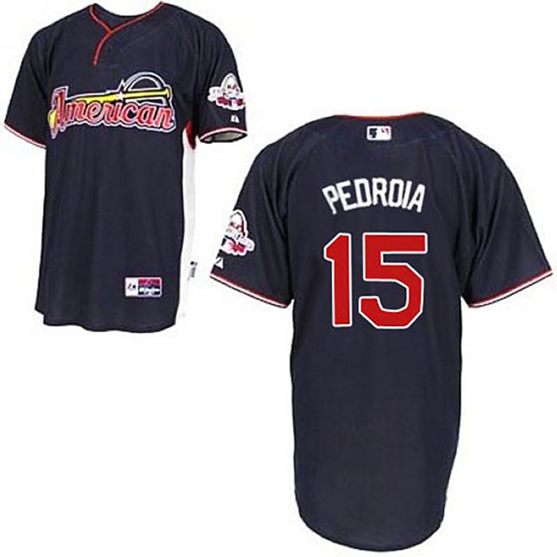 Boston Red Sox #15 Dustin Pedroia 2009 All Star Blue Jersey