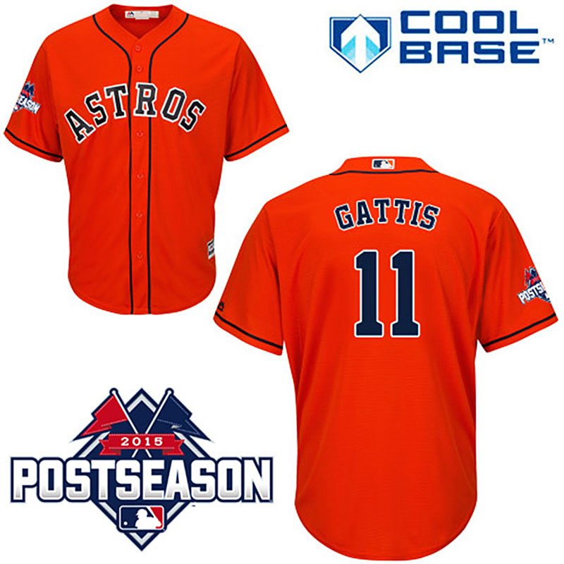 Houston Astros #11 Evan Gattis Red Cool Base Alternate Jersey