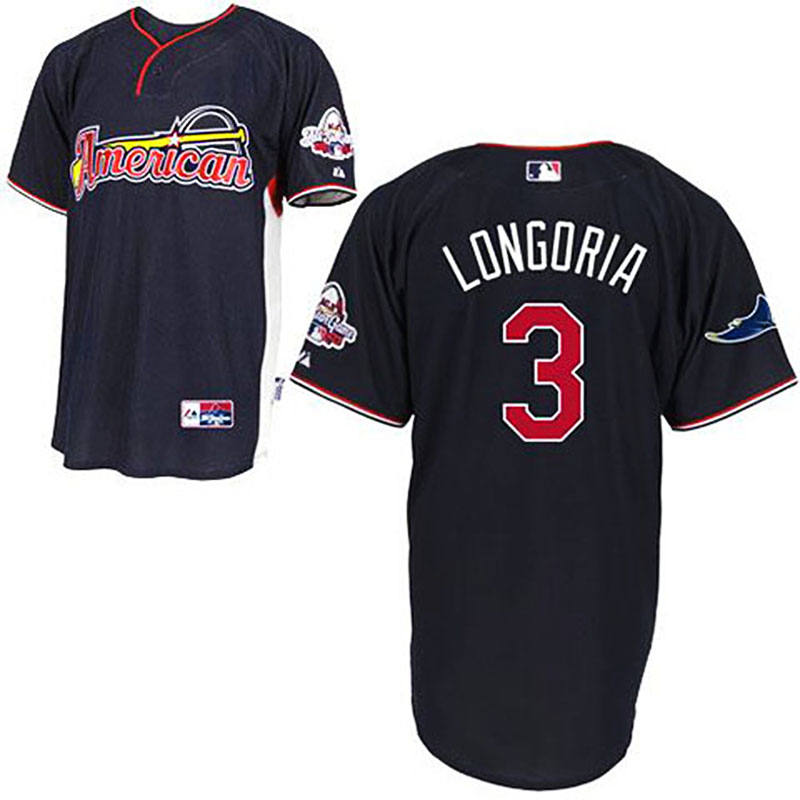 Tampa Bay Rays #3 Evan Longoria 2009 All Star Blue Jersey