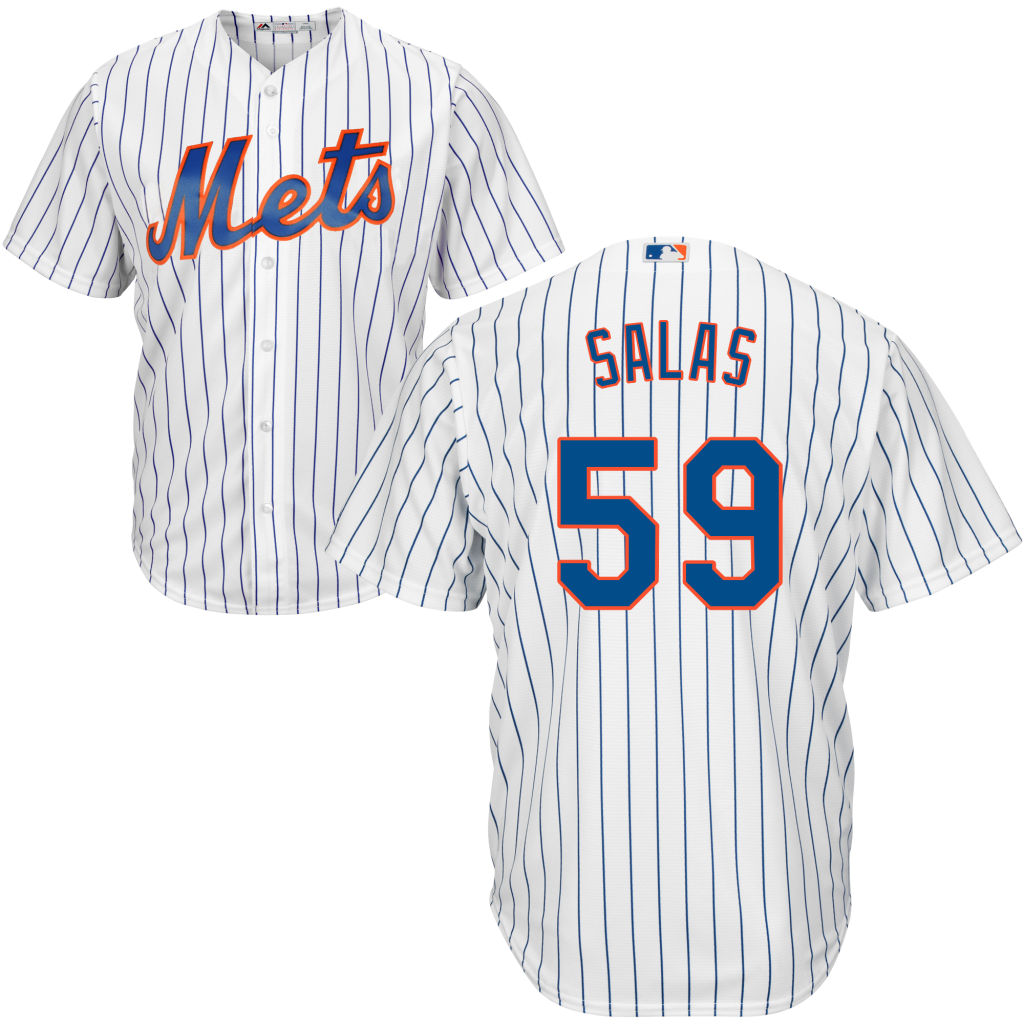 New York Mets Fernando Salas #59 Home White Authentic Collection Cool Base Jersey