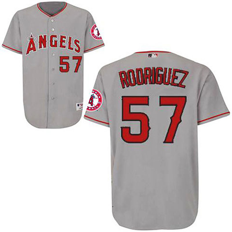 Los Angeles Angels of Anaheim #57 Francisco Rodriguez Grey Road Jersey