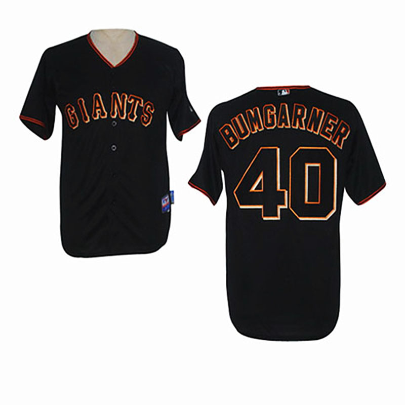 San Francisco Giants #40 Madison Bumgarner Black Cool Base Jersey