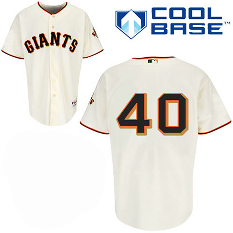 San Francisco Giants #40 Madison Bumgarner Cream Home Cool Base Jersey