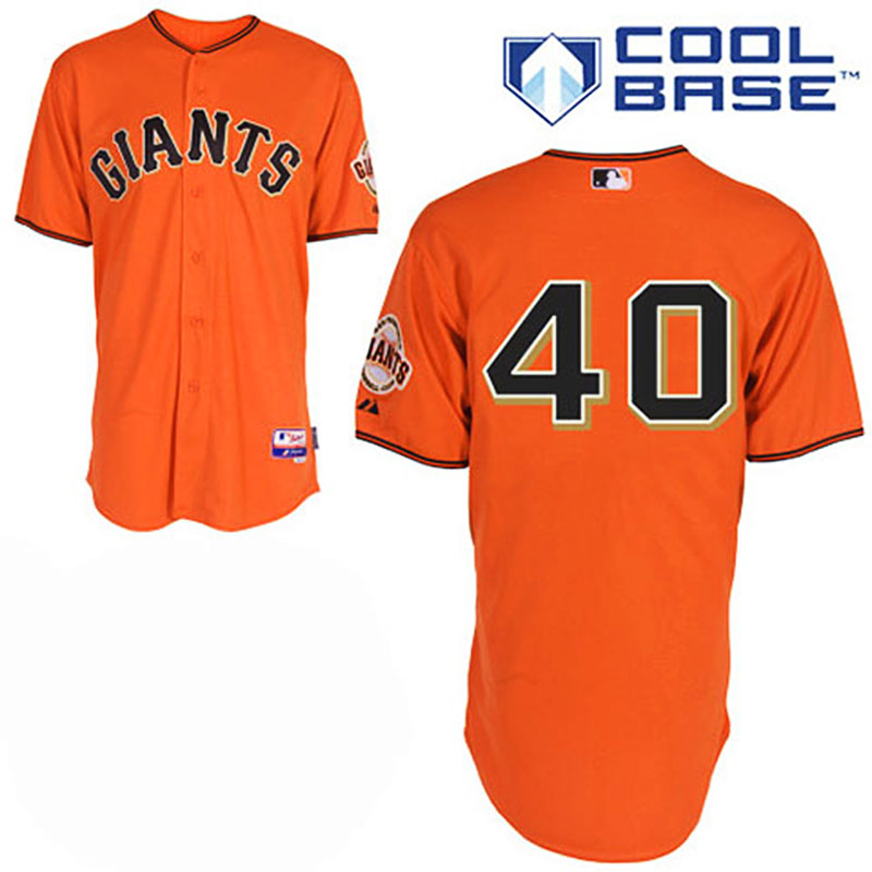 San Francisco Giants #40 Madison Bumgarner Orange Alternate Cool Base Jersey