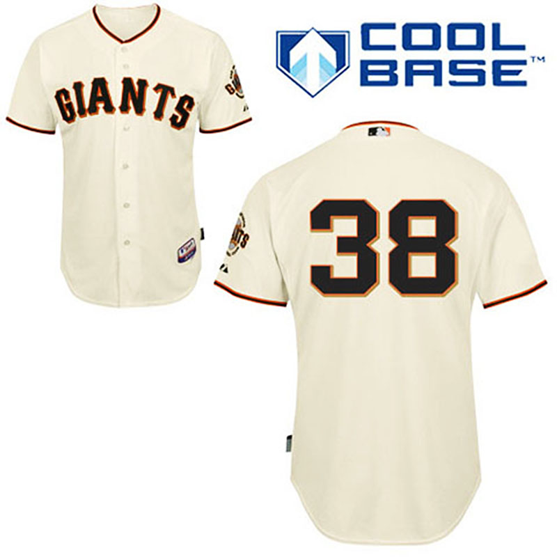 San Francisco Giants #38 Brian Wilson Cool Base Cream Jersey