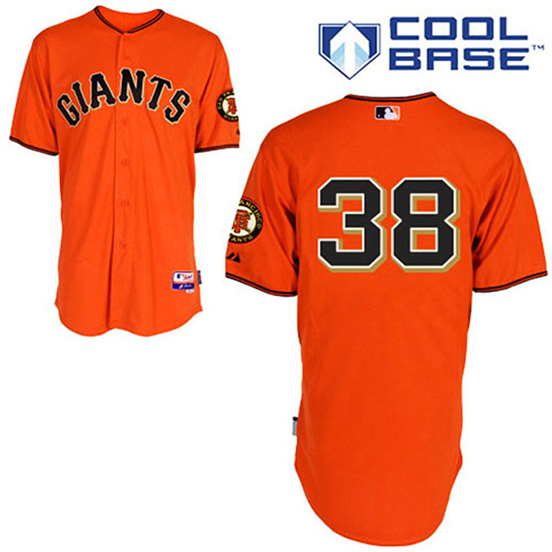 San Francisco Giants #38 Brian Wilson Cool Base Orange Jersey