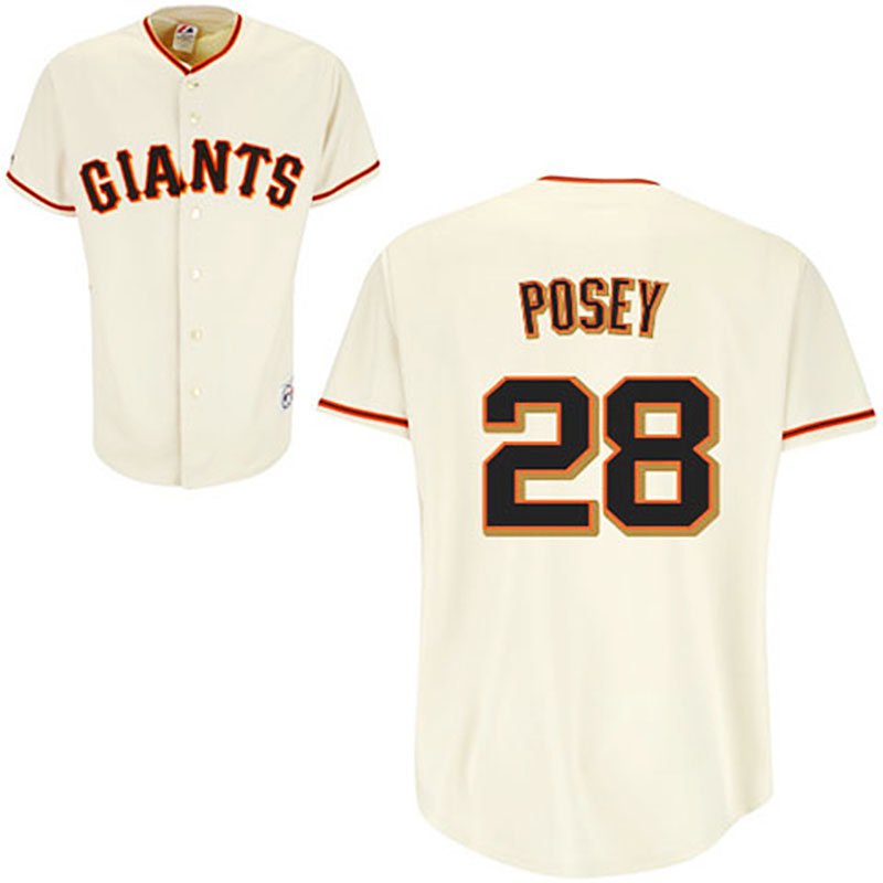 San Francisco Giants #28 Buster Posey Cream Cool Base Jersey