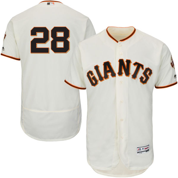 San Francisco Giants #28 Buster Posey Cream Flexbase Authentic Collection Jersey